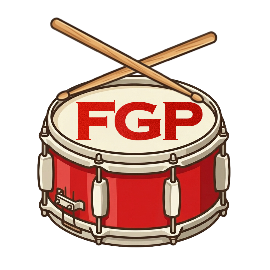 Full Groan Productions drum logo